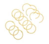 Healifty 30pcs Yellow Loose Leaf Metal Rings for Flash Card Binders Easy-Open Craft Binder Rings for Office School Home Organization of Index Cards Receipts Photos Memos DIY Supplies