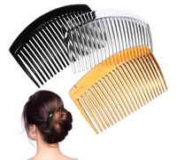 Healifty 36 Pcs Hair Side Combs with Teeth Plastic Hair Clips Multi-color Styling Accessories for Women Brides for Parties and Everyday Use