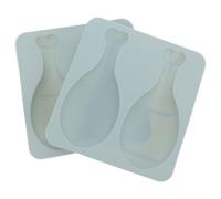 Healifty 3D Chicken Leg Silicone Cake Moulds, 2Pcs Blue Flexible Non-Stick Baking Tools for Chocolate Cookie DIY Baking Supplies