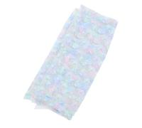 Healifty 3D Embroidered Butterfly Mesh Gauze Fabric Rainbow Gradient Blue Lace Trim for DIY Sewing Craft, Embroidery Accessories Suitable for Fashion Costumes and Stage Decor