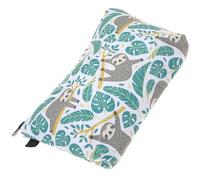 Healifty 3D Printed Sloth Pattern Cosmetic Bag for Women Portable Dacron Makeup Pouch Space Saving Design for Home and Trip Use