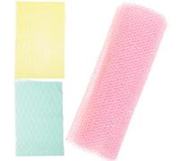 Healifty 3Pcs African Net Bath Sponge Body Exfoliating Cloths Long Back Scrubber Shower Washing Nets for Deep Cleansing and Skin Smoothing