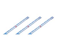 Healifty 3pcs Aluminum Sewing Gauge Set with Sharp Blue Tips, Fabric and Knitting Sliding Ruler for Quilting, Button Measuring, Seam Allowance and Patchwork Alignment in Handcraft