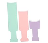 Healifty 3pcs Assorted Colour Plastic Highlighting Paddle Boards for Hair Dyeing, Hair Styling Supplies That Make Colouring Neater, Safe to Use for Salon and Home Use