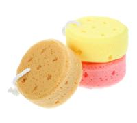 Healifty 3pcs Bath Shower Sponges with Lanyard Exfoliating Body Wash Scrubber for Adults Soft Lightweight Bathroom Shower Sponge for Gentle Skin Cleaning and Quick-Drying Storage