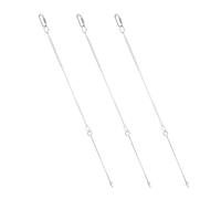 Healifty 3pcs Bird Food Holder Skewer Hanging Chain and Hook Stainless Steel Safe Feeder Prevents Bad Behavior for Treats and Fruit for Cockatoo and Chicken