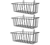 Healifty 3pcs Black Iron Rabbit Hay Feeder Rack for Cage Small Animals Hay Holder Sturdy Bunny Supply Hanging Feeder for Rabbits and Guinea Pigs