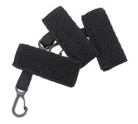 Healifty 3pcs Black Knitted Lip Balm Protector Sleeve Keychain Cover for Travel Lipstick Holder Outdoor Use Lip Cream Protective Cover