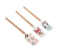 Healifty 3pcs Christmas Baking Scraper Kitchen Spatula Silicone Cartoon Pattern Spatula Cheese Spreader Snowman Baking Utensil Cake Decorating Tools Snowman Tool Butter Scraper