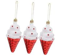 Healifty 3Pcs Christmas Ice Cream Shape Hanging Ornaments Xmas Tree Pendants for Party Decoration Home Garden Xmas Party Favor
