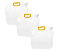 Healifty 3pcs Collapsible Water Storage Bags No-Leak Portable Ice Bath Containers Large Capacity Reusable Cold Therapy Bags for Home Sports and Athletes