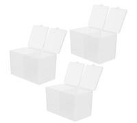 Healifty 3pcs Cotton Pad Case Holder Box Organizer Cotton Pad Dispenser for Makeup Remover Wipes Lint Wipes Random Color