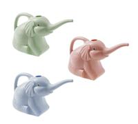 Healifty 3pcs Elephant Shape Watering Cans Set with Long Spout 1l Pvc Garden Watering Pots for Indoor and Outdoor Plants for Home Gardening Random Color