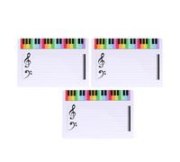 Healifty 3pcs Erasable Staff Whiteboard Music Teaching Boards Small Writable Portable Stave Practice Board for Students Piano Notation and Note Writing