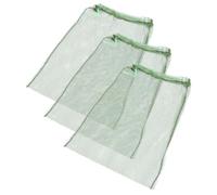 Healifty 3pcs Fishing Net Bags Mesh Drawstring Fish Storage Pouch 50x65cm Sturdy Fish Collection Container for Outdoor Fishing Supplies Random Color