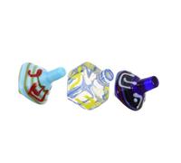 Healifty 3pcs Glass Dreidel Handmade Jewish Hanukkah Collectible for Holiday Party Favors Unique Traditional Judaica Keepsake Ornaments