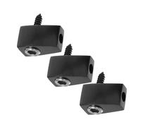 Healifty 3pcs Headless Guitar Lock Nut Black Brass Electric Bass String Retainer Bridge String Locks for Musical Instrument Repair and Replacement Accessories