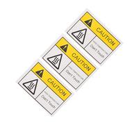 Healifty 3pcs High Temperature Warning Sticker Caution Hot Self Adhesive Safety Label for Machine Wall Glass Please Do Not Touch Decal