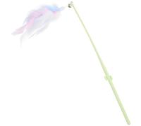 Healifty 3pcs Interactive Cat Feather Teaser Toys with Cute Cartoon Design and Plume Material for Reducing Boredom and Self-entertainment, Indoor Cat Wand for Play and Exercise