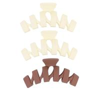 Healifty 3pcs Large Hair Claw Clips for Women Non-slip Hair Tying Tools for Office Daily Headwear