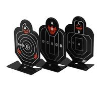 Healifty 3pcs Metal Targets the Range Shooting Practice with Rotatable and Self-resetting Design, Tinplate and Electroplated Material, Suitable for Indoor and Outdoor Practice