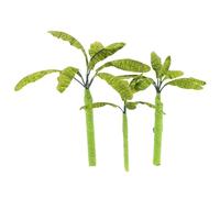 Healifty 3pcs Miniature Banana Tree Model Set, Handcrafted 5cm 7cm 9cm Plant Model Adornment for Sand Table Diy, Mini Landscape Decor and Train Scenery Accessories