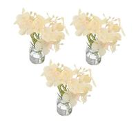Healifty 3pcs Miniature Dollhouse Flower Vases Micro Landscape Decoration with Realistic Potted Plants Tiny Yellow Mini Flower Pots for DIY Doll House Desktop Ornament Creative Play