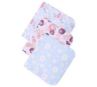 Healifty 3pcs Portable Mini Cosmetic Bags Compact Coin Storage Pouches with Stylish Floral Designs Lightweight Small Makeup Pouches for Women and Teens for Handbags Travel Earphones and