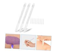 Healifty 3Pcs Portable White Marker Corrector Pen for Tattoo Marks Eraser Cosmetic Remover Pen for Eyebrow Lip Makeup Symmetry Correction and Tattoo Practice
