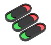 Healifty 3pcs Privacy Slider Door Signs 3x7cm Black Blank Indicator for Office Hotel Restroom Use