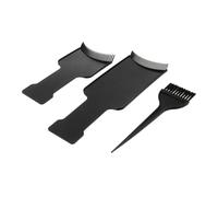 Healifty 3Pcs Professional Hair Coloring Kit Highlighting Board with Curved Hair Dye Brush for Salon and Home Use Protects Scalp by Preventing Direct Dye Contact