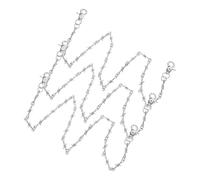 Healifty 3pcs Punk Waist Chain Belt for Women Adjustable Metal Pants Chain with Silver Thorns Design, Sliding Hip Hop Accessory for Jeans and Streetwear