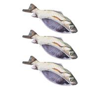 Healifty 3pcs Realistic Fish Pencil Case in Polyester Material with High Capacity Storage, Creative Fish-Shaped Design for Organizing Pencils and Pens in Office or Work Space