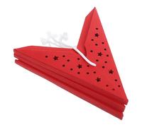 Healifty 3pcs Red Paper Star Lamp Shades Decorative Lantern Covers Easy to Install Create Romantic Warm Atmosphere for Christmas Outdoor Space or Living Room