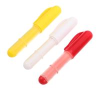 Healifty 3pcs Refillable Tailor Chalk Set for Quilting and Dressmaking, Portable Fabric Marker Pencils with White, Red, Yellow Wipeable Chalks, Sewing Crafts Marking Tools with Caps