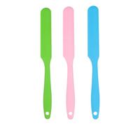Healifty 3pcs Reusable Silicone Wax Sticks for Hair Removal Non-stick Body Waxing Spatulas with Long Handle and Hook Design Safe Skin-friendly Material Bright Colors for Easy Use and