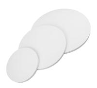Healifty 3pcs Round Cotton Canvas Painting Frame with Fine Texture and Enhanced Adhesion, Circular Wooden Oil Painting Board for Artists in Living Rooms and Galleries, White Stretched