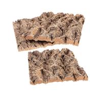 Healifty 3pcs Terrarium Tree Bark Decor 20x15cm Realistic Reptile Climbing Bark Background for Gecko, Lizard, Turtle Habitat and Aquarium