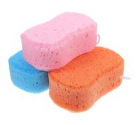 Healifty 3Pcs Thickened Foaming Shower Sponge Bathing Ball Massage Texture, Soft Shampoo Scrubber Sponge for Bathroom Cleaning and Skin Exfoliation Random Color Random Color