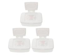 Healifty 3pcs White Wipe Dispenser Box for Baby Wet Wipes Holder Lightweight Pp Material with Lid, No Strange Smell, for Traveling and Fits in Stroller