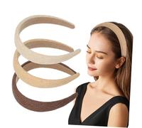 Healifty 3pcs Wide Woven Headbands Lightweight Hair Hoops for Women Sturdy Hair Accessories Suitable for Dances, Anniversaries and Daily Use