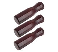 Healifty 3pcs Wooden Foosball Handles Octagon Non-slip Grips 4.91 Inch Replacement Rod Handles for Table Soccer Football Game Accessories Wine Red