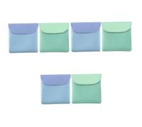Healifty 3sets Decorative Period Bag Portable Tampon Organizer for Women Reusable Pu Storage Pouch Green Blue for Sanitary Napkins Makeup Jewelry More 2pcs*3