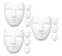 Healifty 3sets DIY Blank Paper Masks for Cosplay Parties Unpainted Pulp Masks for Creative Design for Fashion Shows Weddings Special Events 4pcs*3