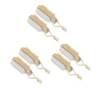 Healifty 3sets Handheld Bath Brush with Exfoliating Pumice Stone Gentle Body Scrubber for Feet and Back for Skin Exfoliation and Relaxing Showers 2pcs*3