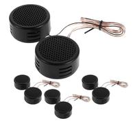 Healifty 4 Pairs Ω Metal Plastic Car Tweeter Speaker for Car Audio Upgrade | 92db Sensitivity, 500w Max Power, 2khz-22khz Response, Black Finish for Factory Systems