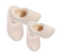 Healifty 4 Pairs DIY Unfinished Wooden Shoes Keychain Miniature Clogs for Dollhouse Versatile Crafting Collectible Decor for Friends Family