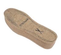 Healifty 4 Pairs Wool Felt Shoe Insoles Thickened Warm Winter Inserts Non-Slip Cushioned Foot Sole Pads Trim to Fit Women’s Shoes for Cold Weather