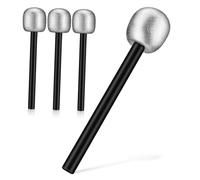 Healifty 4 Pcs Fake Microphone Props Realistic Play Microphones for Singing Lightweight for Parties Cosplay and Pretend Play Activities