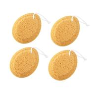 Healifty 4 Pcs Honeycomb Seaweed Cotton Bath Sponges Exfoliating Shower Body Scrubbers with Hanging Rope for Gentle Massage and Deep Cleansing